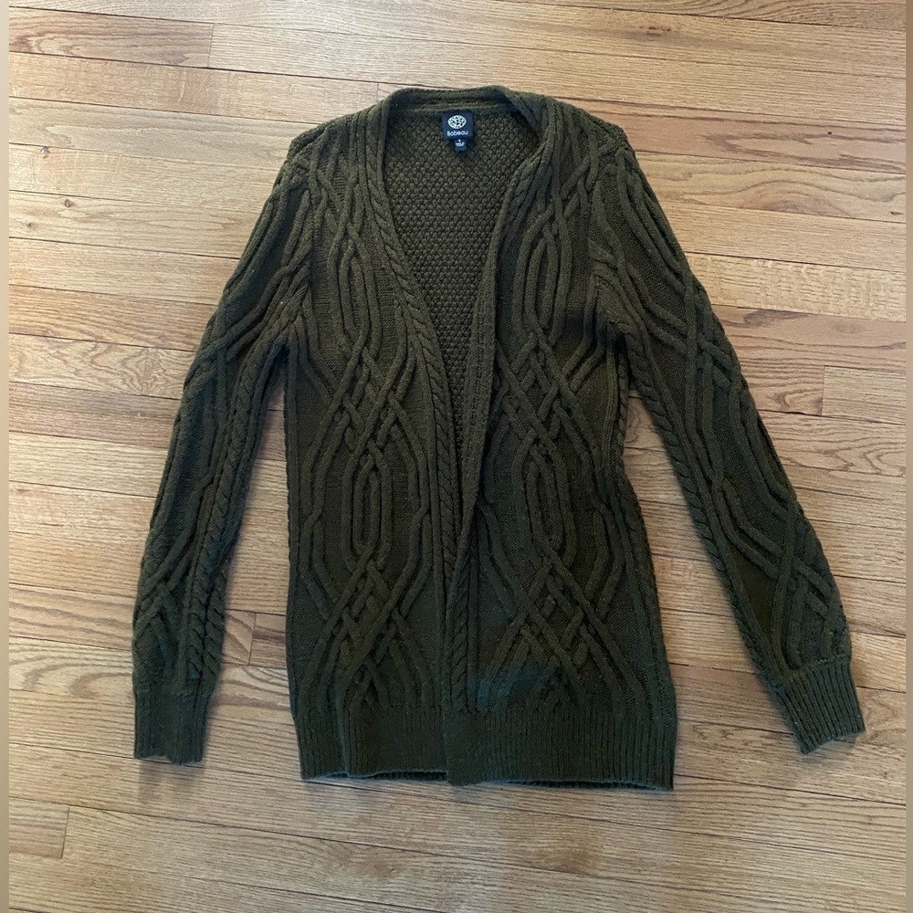 Olive Green Cardigan Sweater